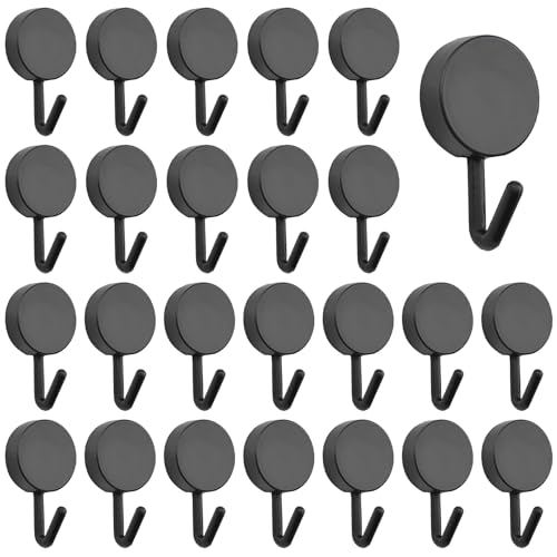 MOROBOR Self Adhesive Hooks 60pcs Heavy Duty Plastic Hooks Wall Key Hook Holders Stocking Holder for Home Kitchen Bathroom Office Door Black - Image 1