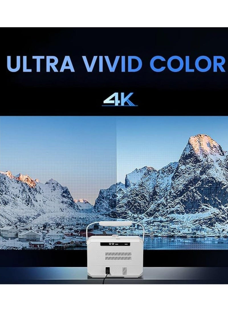 Umiio Q6 Max Smart Android Projector with Wireless Dual Karaoke Microphones, 4K & 720P Support, 200-Inch Giant Screen, WiFi & Bluetooth, HDMI/USB Connectivity – Portable Home Theater & Party Entertainment - Image 5