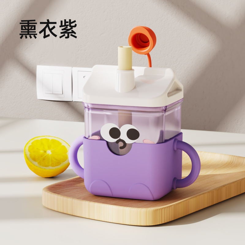 Learn To Drink Cup Baby Special Suction Cup Children 1-3 Years Old Milk Cup With Handle Leak-Proof Drop-Proof Baby Cup - Image 1