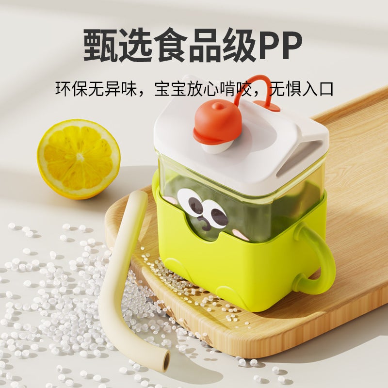 Learn To Drink Cup Baby Special Suction Cup Children 1-3 Years Old Milk Cup With Handle Leak-Proof Drop-Proof Baby Cup - Image 3