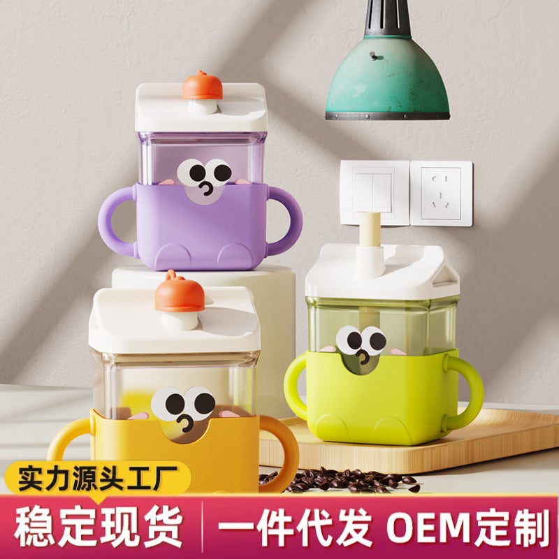 Learn To Drink Cup Baby Special Suction Cup Children 1-3 Years Old Milk Cup With Handle Leak-Proof Drop-Proof Baby Cup - Image 2