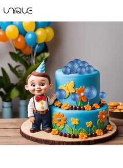 Unique 20 Pcs Ball Cake Topper Decorations Mini Balloons Cake Topper Sticks Blue Gold Balls Cake Picks Cake Topper Balls Cake Decorations for Birthday Cake Decorations  - Image 5