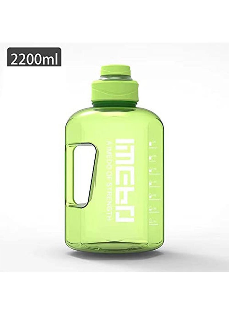 GT-Wheel 2.2L Motivational Water Bottle Wide Mouth with Time Marked to Drink Gym Sports Outdoor Large(2200ml) Capacity  - Image 2