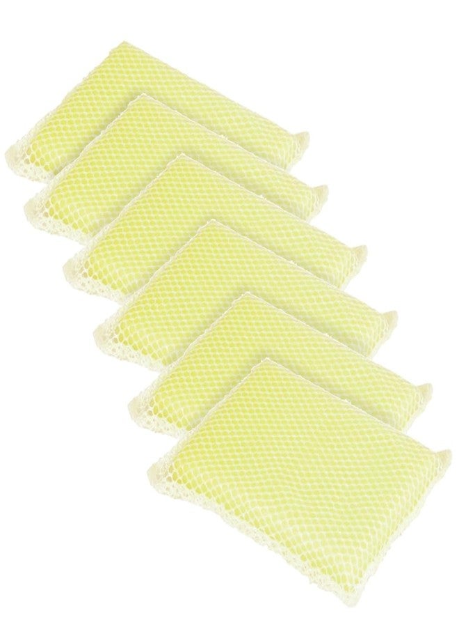 LOLA Nylon Net Sponge Cleaning Pad, Non Scratch Scrubbers, Safe on Non-Stick Surfaces & Coated Cookware & Dishes - Gentle Effective Cleaning, 6 Pack - Image 1