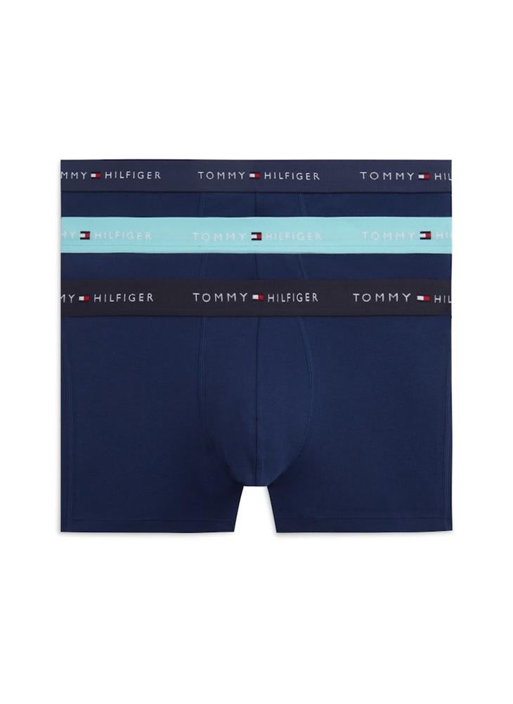 TOMMY HILFIGER 3-Pack Signature Repeat Logo Waistband Trunks - Image 1