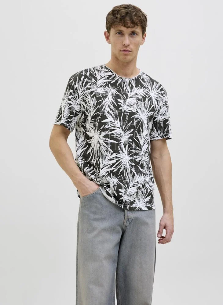 JACK & JONES Jjebryan Printed Crew Neck T-Shirt