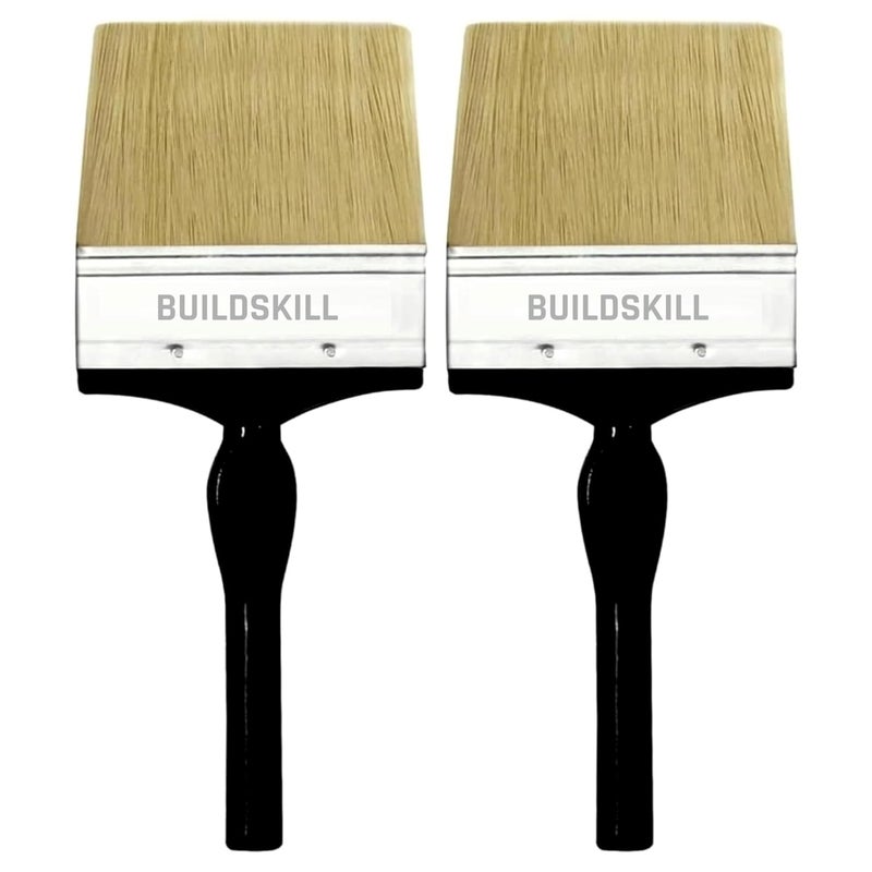 BUILDSKILL 2 Pcs Paint Brush Set | Size 5" | Soft Bristle Paint Brush for Wall | Durable & Thick Paint Brushes Set for Windows & Doors | Smooth Finish | DIY & Professional Use Painting Brushes - Image 1