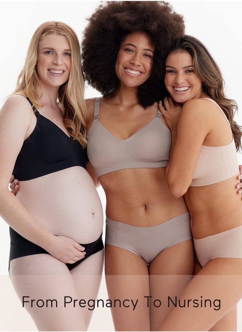 Momcozy - Nursing Bras for Breastfeeding, Seamless Ultra Comfort Maternity Bra, Natural Shape, Pregnancy Sleep Bralette - Image 1