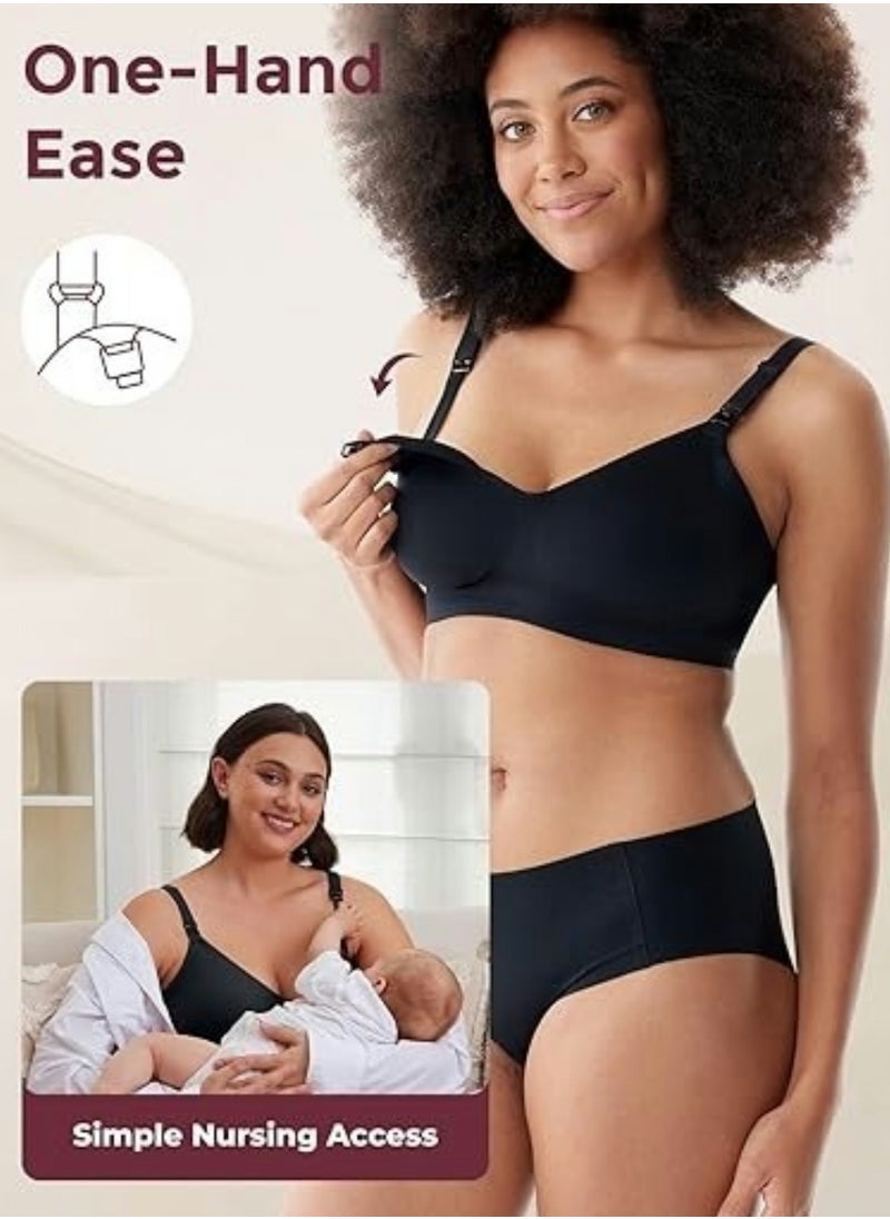 Momcozy - Nursing Bras for Breastfeeding, Seamless Ultra Comfort Maternity Bra, Natural Shape, Pregnancy Sleep Bralette - Image 1