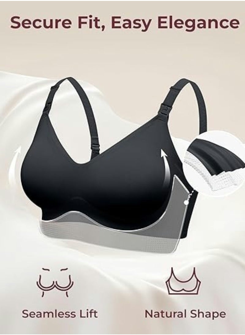 Momcozy - Nursing Bras for Breastfeeding, Seamless Ultra Comfort Maternity Bra, Natural Shape, Pregnancy Sleep Bralette - Image 1
