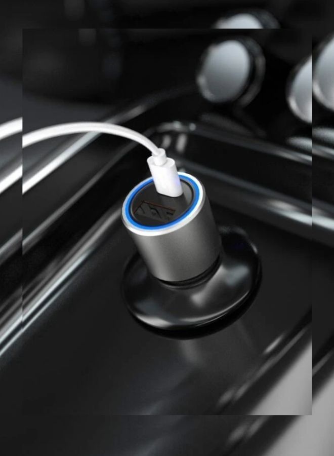 DUDAO Fast Car Charger PD 40W Dual USB C Ports Fast Charging Car Power Adapter for New iPad 9 mini 6/ iPhone 14/14 Plus/14 Pro/14 Pro Max/ iPhone 13 Series/12 Series iPad 2021 Galaxy S20 etc Silver - Image 4