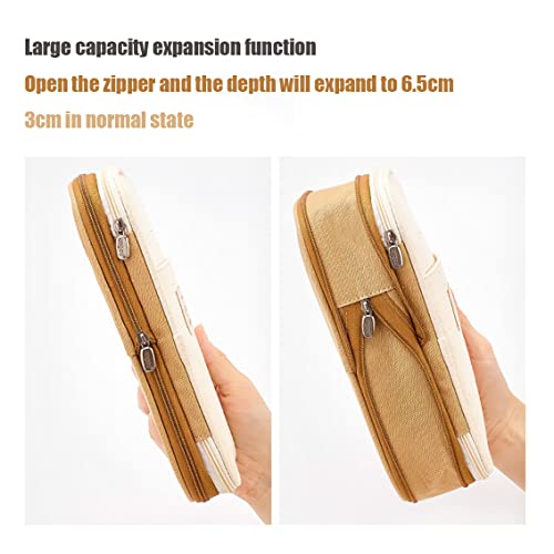 EHOPE Big Capacity Pencil Pen Case Office Large Storage High Capacity Bag Pouch Holder Box Organizerfor Office Travel Holder Box（Green-1） - Image 2