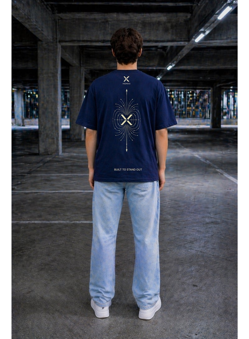 NOMAiX Magnetic X T-Shirt │ Back Print Graphic Tee │ Expat Streetwear │ Oversized Fit │ Made in UAE - Image 2