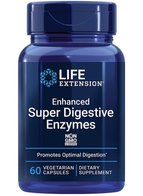 Enhanced Super Digestive Enzymes Digestive Health Support Supplement 60 Vegetarian Capsules