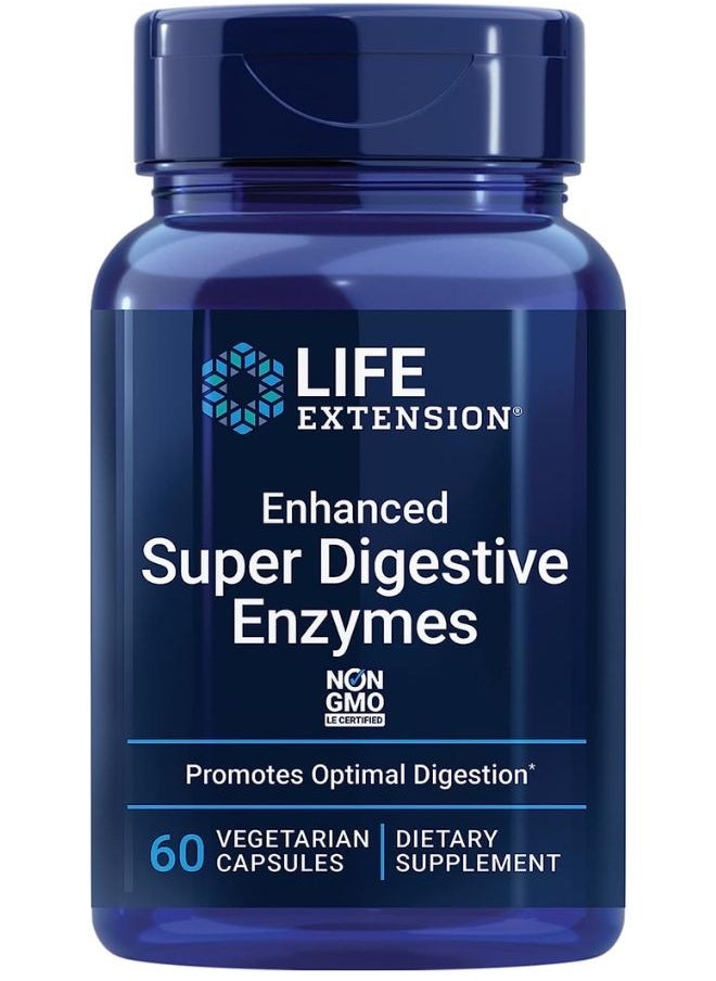 Enhanced Super Digestive Enzymes Digestive Health Support Supplement 60 Vegetarian Capsules
