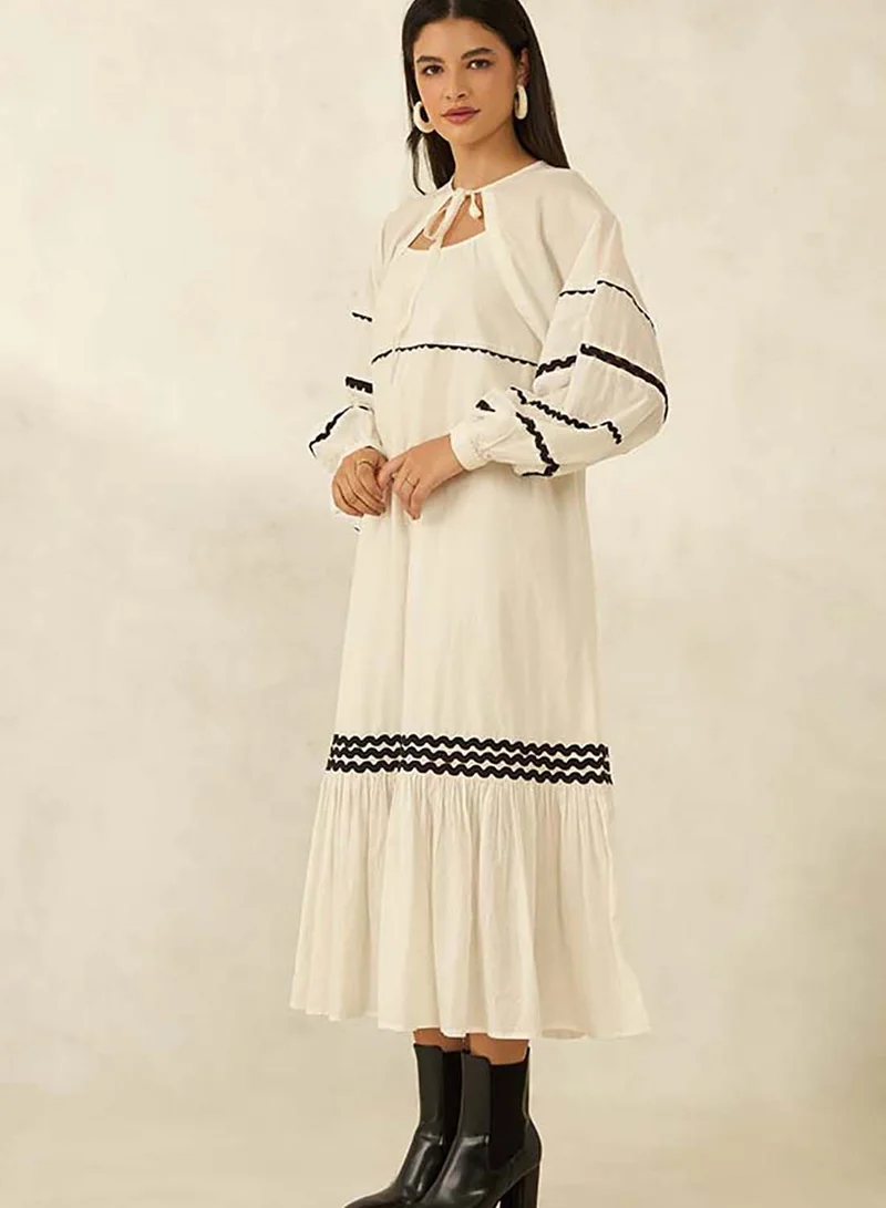 Virgio VIRGIO 100% Cotton Shrug With Puff Sleeves