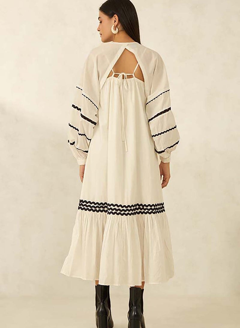 VIRGIO 100% Cotton Shrug With Puff Sleeves - Image 3