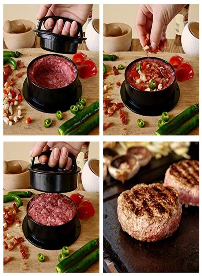 Leden Burger Press Hamburger Press Patty Maker for BBQ Grill 3-in-1 Non Stick Stuffed Burger Mold, Kitchen Tool, Beef Patties and Sliders - Image 3