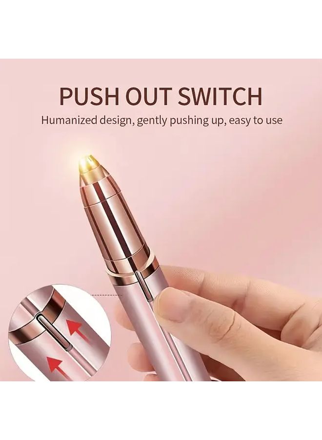 Electric Eyebrow Trimmer for Men Women Emerald with Two Blades Automatic Hair Removal Shaver Portable Lightweight for Face Beard Neck Underarms Body Grooming Gift - Image 3