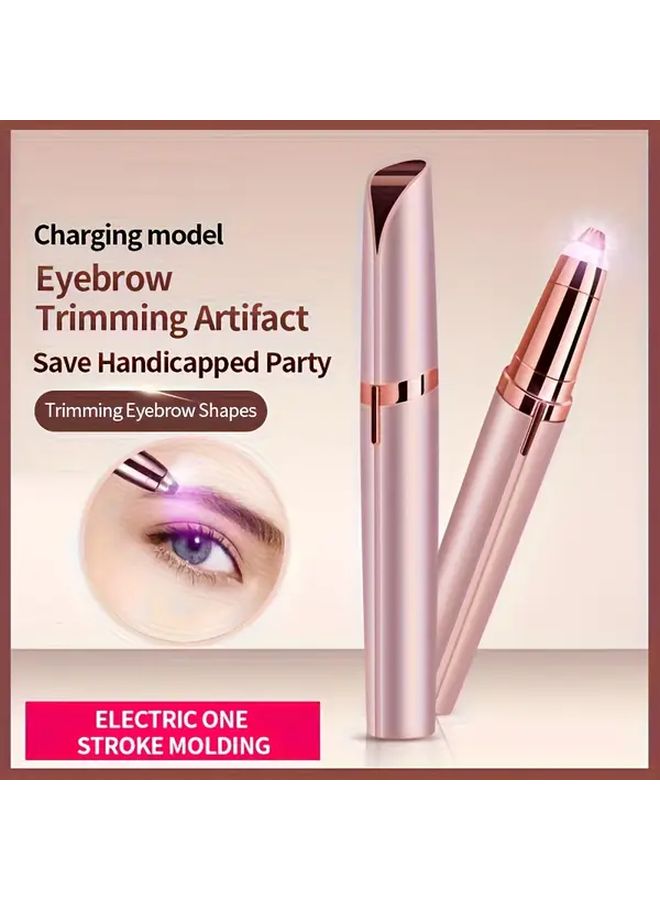 Electric Eyebrow Trimmer for Men Women Emerald with Two Blades Automatic Hair Removal Shaver Portable Lightweight for Face Beard Neck Underarms Body Grooming Gift - Image 2