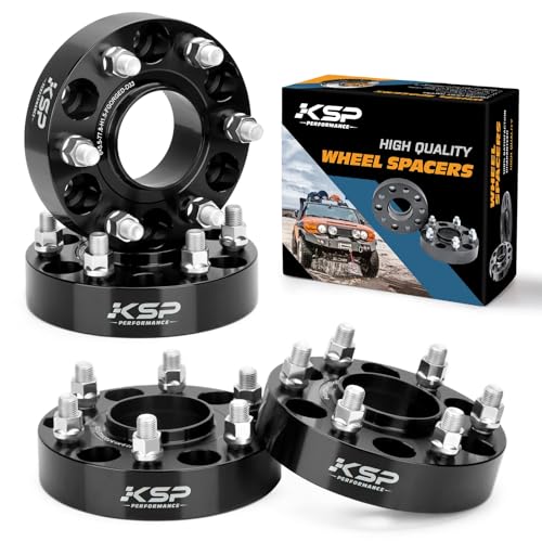 KSP PERFORMANCE KSP 6X5.5 Wheel Spacers for Ram 1500 2019-2024,1.5"(38mm) Real Forged Hub Centric Tire Spacer with 77.8mm Hub Bore M14x1.5 Studs/Bolts fit for 6X139.7mm Dodge Ram 1500,Package of 4pcs Black - Image 1
