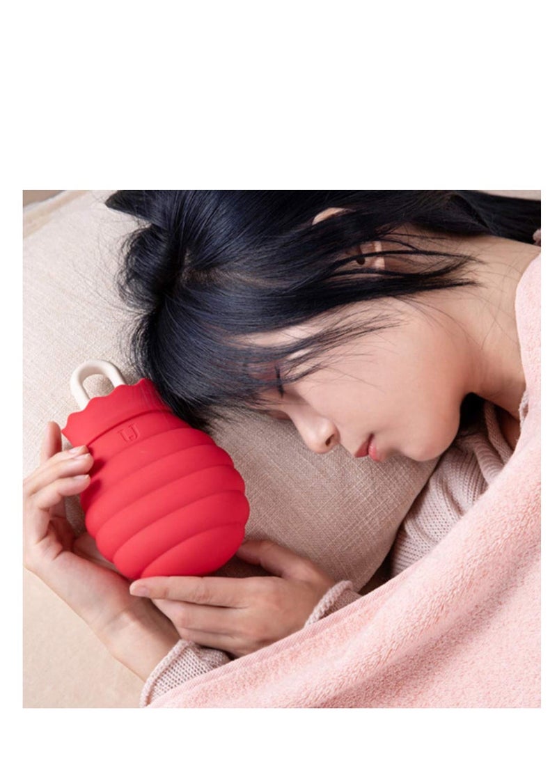 Generic Warm Water Bag, Warm Water Bottle Rubber hot Water Bottle with Cover, Cold Weather Hand Warmers hot Water Sack Fillable Hot Water Pouch Knitted Water Injection, Child Micro-Wave Oven - Image 5