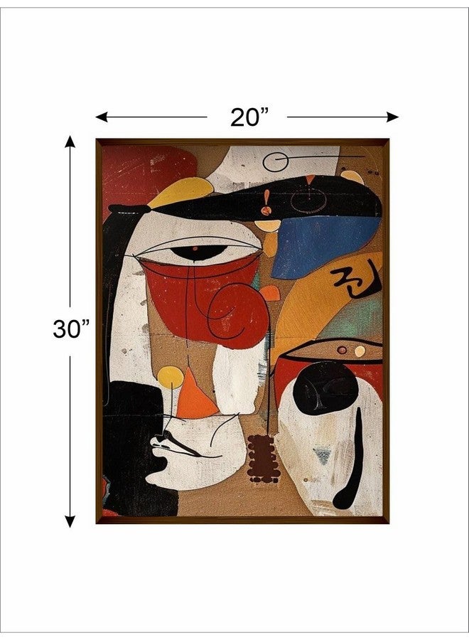 Artsense Premium Puzzled face abstract painting for living room, big size art print for wall decoration- size- 20x30 inches (50x75 cm) (puzzled face) - Image 5