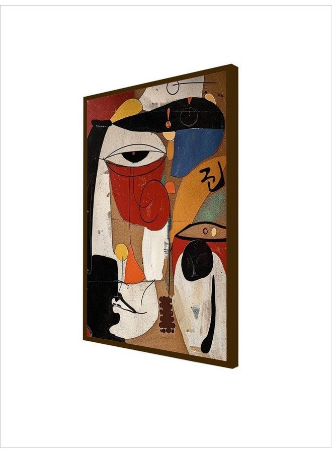 Artsense Premium Puzzled face abstract painting for living room, big size art print for wall decoration- size- 20x30 inches (50x75 cm) (puzzled face) - Image 3