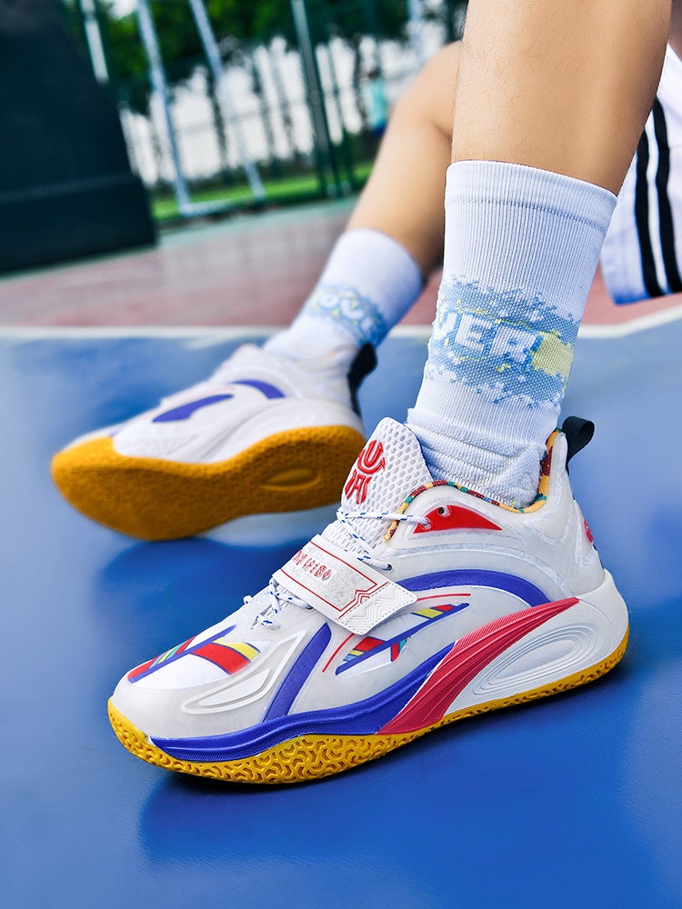 Basketball Shoes For Older Children Practical High-Top Men'S Sports Cement Floor Friction Friends Sound Sneakers Basketball - Image 3