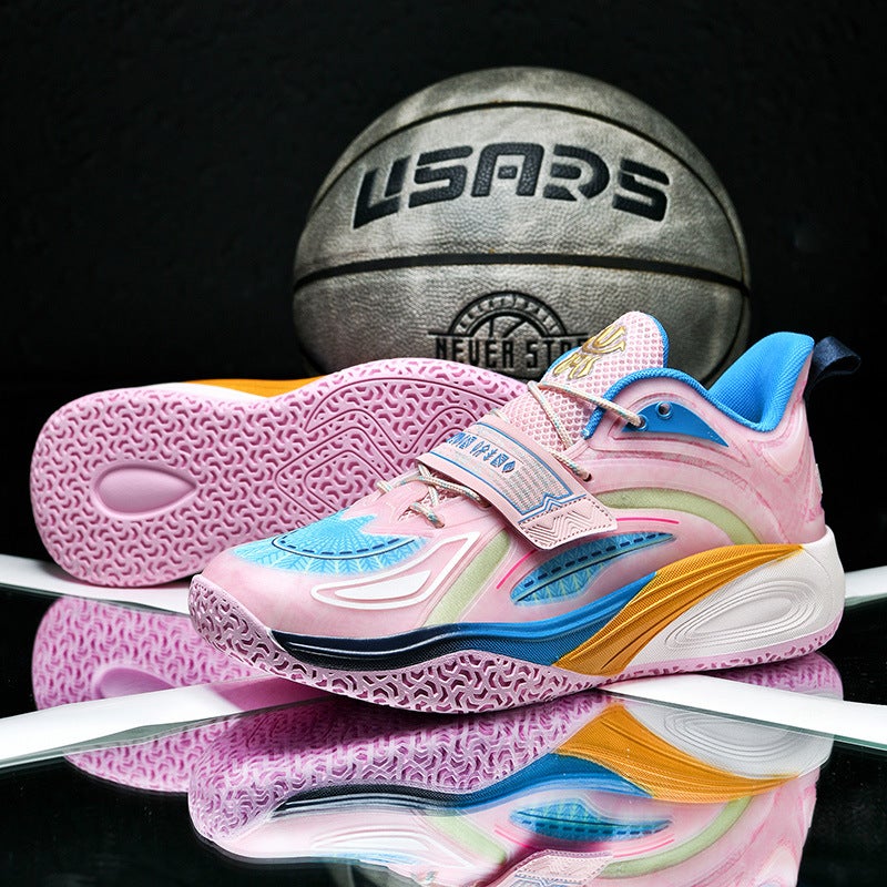 Basketball Shoes For Older Children Practical High-Top Men'S Sports Cement Floor Friction Friends Sound Sneakers Basketball - Image 1