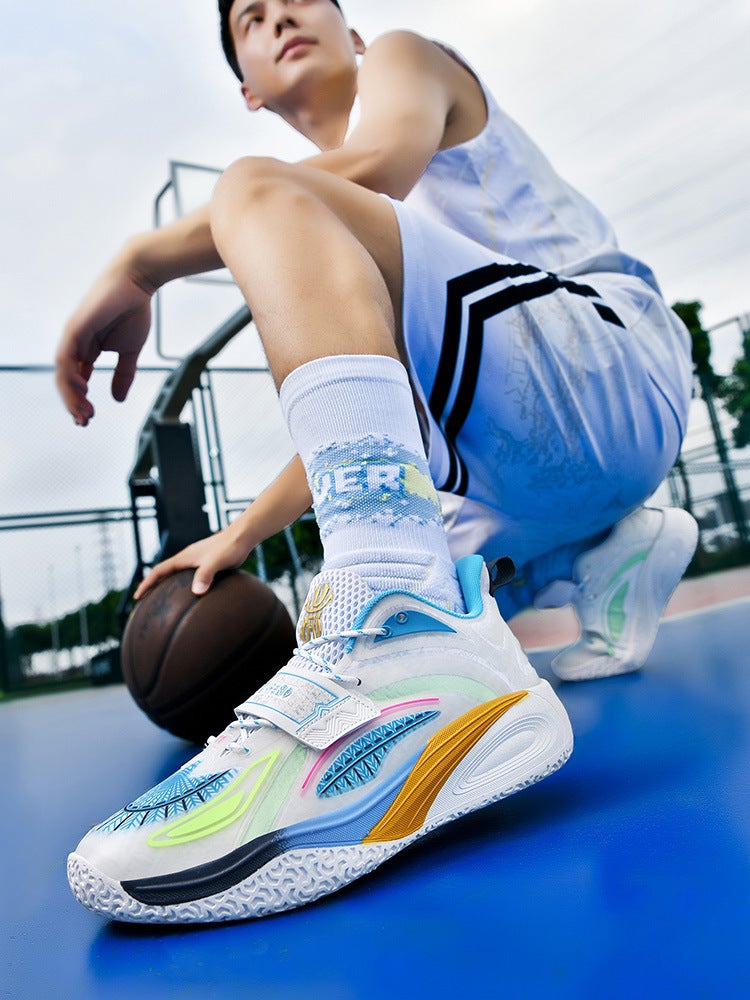 Basketball Shoes For Older Children Practical High-Top Men'S Sports Cement Floor Friction Friends Sound Sneakers Basketball - Image 4