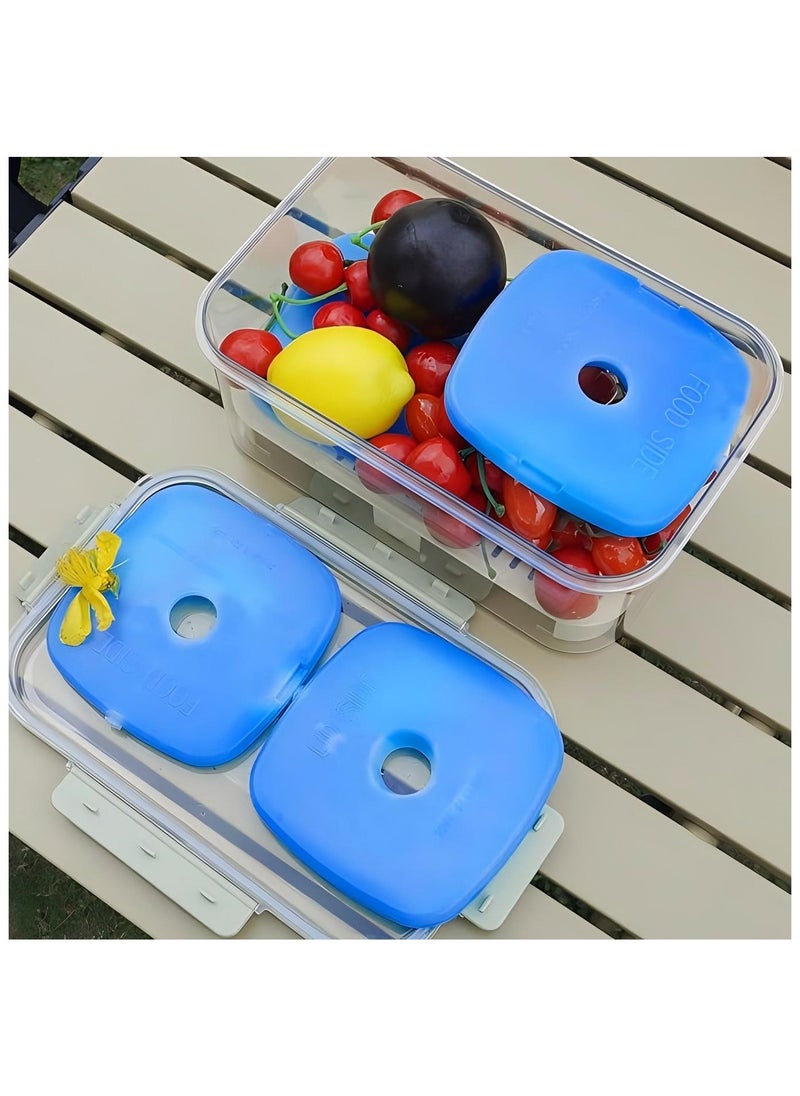WORLD-BIO Ice Freezer Packs for Lunch Box Cooler, Reusable Cool Refreeze Blocks for Lunch Bags, Keeps Food Cold & Fresh - Ideal for Kids School Lunch Boxes, Office/Picnic Lunch Set of 4, Blue  - Image 5