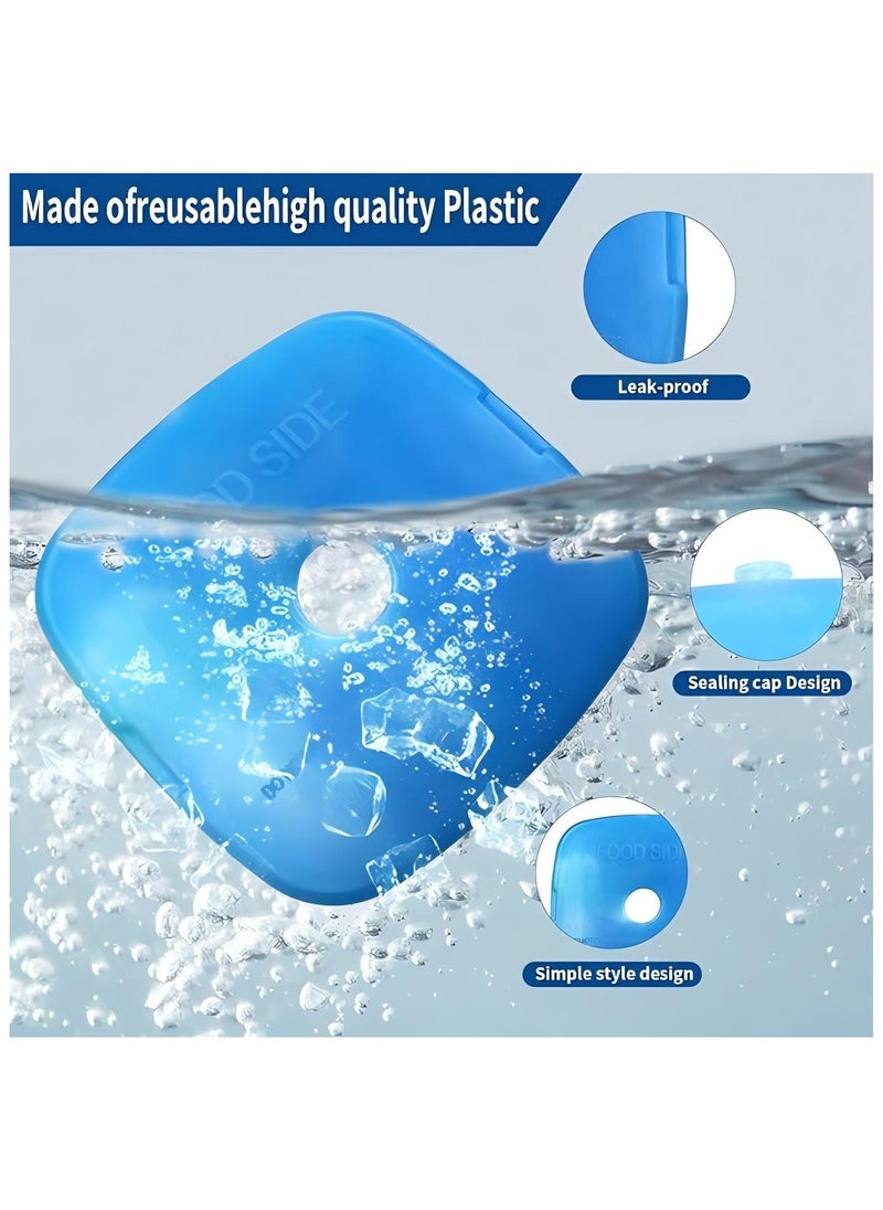 WORLD-BIO Ice Freezer Packs for Lunch Box Cooler, Reusable Cool Refreeze Blocks for Lunch Bags, Keeps Food Cold & Fresh - Ideal for Kids School Lunch Boxes, Office/Picnic Lunch Set of 4, Blue  - Image 4