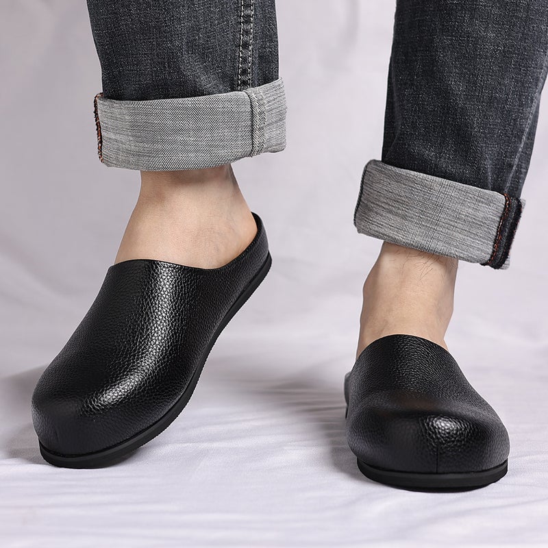 أحذية بيركنستوك للرجال نصف slippers أحذية مريحة ذات نعل ناعم أحذية نصف حزمة slippers حجم كبير عتيق كاجوال أحذية للرجال - Image 4