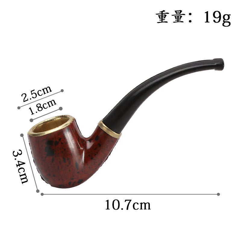 New Sale Mini Portable Boss Small Pipe Resin Curved Simple Beginner Practice Pipe Smoking Ware - Image 5