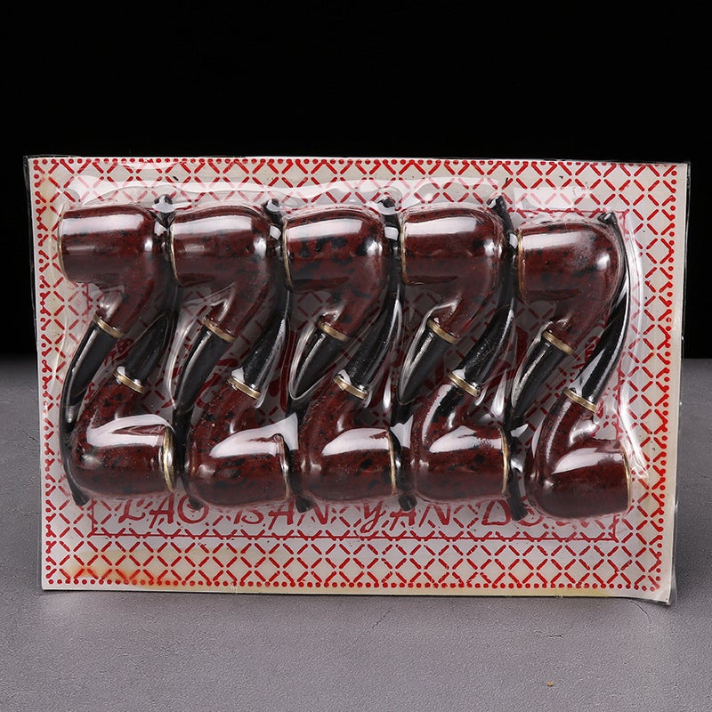 New Sale Mini Portable Boss Small Pipe Resin Curved Simple Beginner Practice Pipe Smoking Ware - Image 4