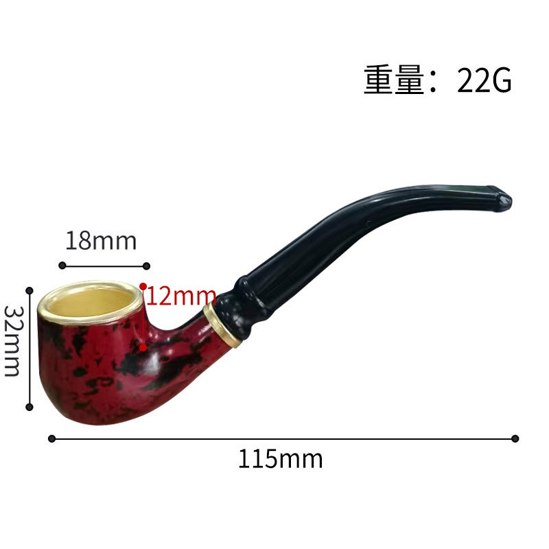 New Sale Mini Portable Boss Small Pipe Resin Curved Simple Beginner Practice Pipe Smoking Ware - Image 1