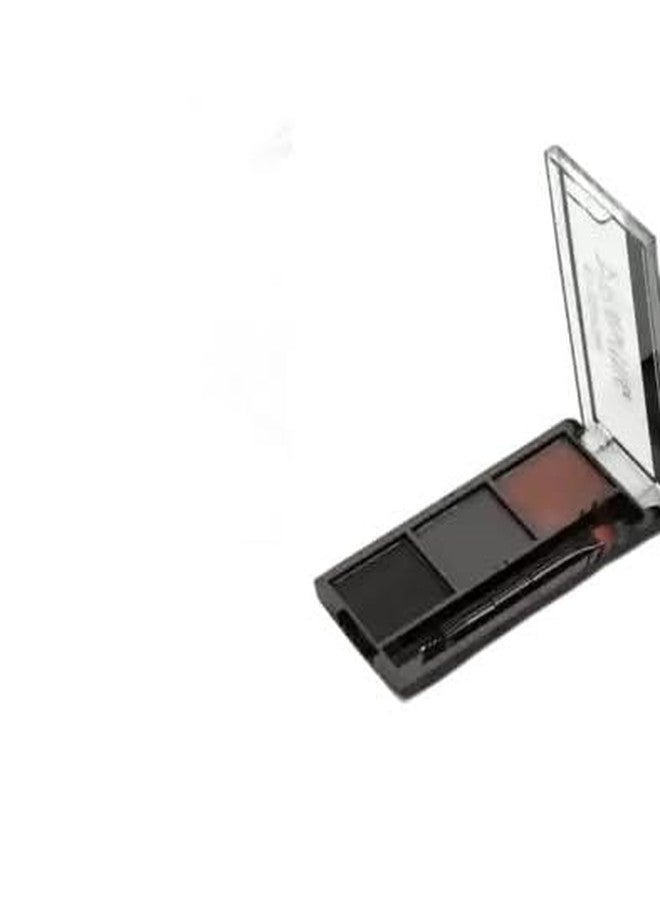 SHENY SOFT Waterproof 3 In 1 Black and Brown Eyebrow Powder Palette set of 1 - Image 1