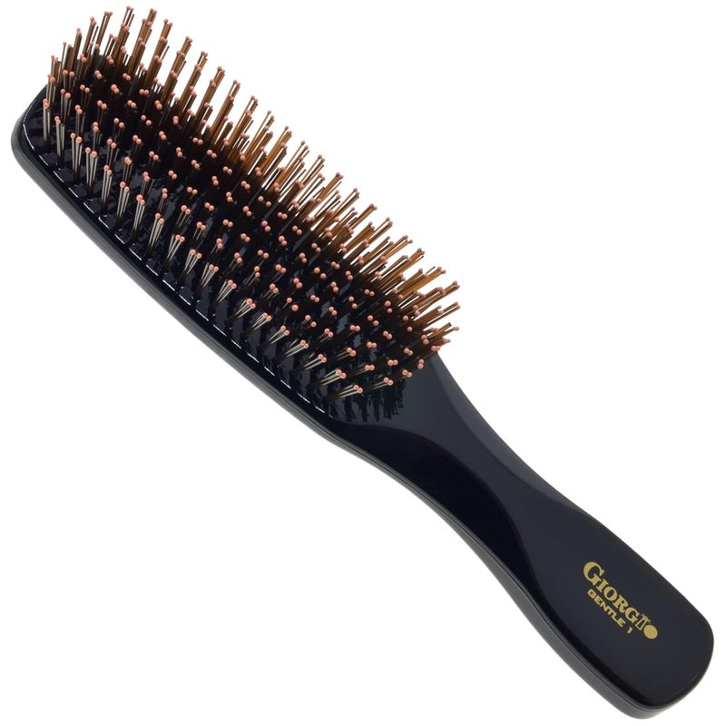 Giorgio Gentle Detangler Brush with Dual Length Bristles for Men - Scalp Massager, Detangling, and Travel Brush for All Hair Types