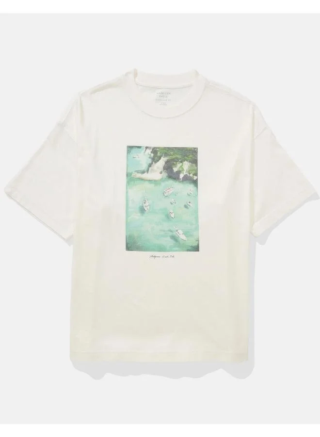 American Eagle AE Boxy Destination Graphic T-Shirt