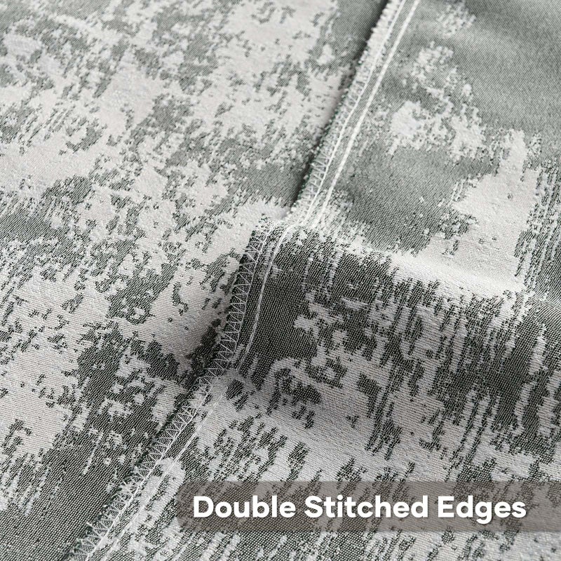 FUTEI Dark Green White Decorative Throw Pillow Covers 18x18 Inch Set of 2,Jacquard Weave Cushion Case in Soft Faux Cashmere,Modern Home Decor for Couch Living Room - Image 4