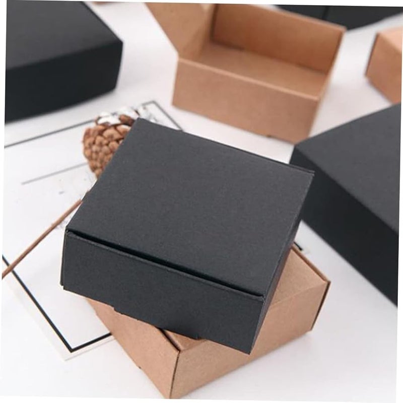 24 Pcs Black Cardboard Storage Boxes Moving Boxes Paper Material Fall Vibration - Image 4