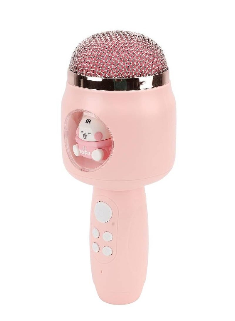 Wireless Microphone, Cute Fluent Transmission Lightweight Wireless Mic for Party (Pink) - Image 1
