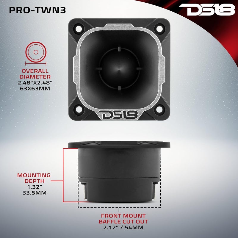 DS18 PRO-TWN3 PRO 2.5 بوصة مكبر صوت نيوديميوم عالي الضغط 250 واط 1" ملف صوتي - Image 4