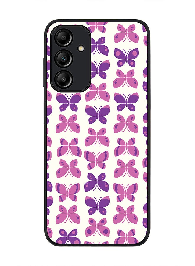 Stylizedd Rugged Black edge case for Samsung Galaxy A15 / A15 5G, Slim fit Soft Case Flexible Anti Drop TPU Gel Thin Cover- Sweet Butterfly - Image 1