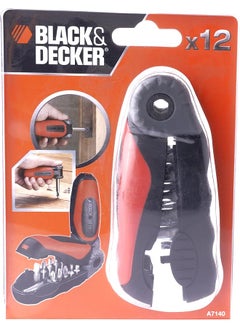11 Pieces Flip Handle Screwdriver With Inbuilt Bit Holder Orange Black A7140 Xj 2 Years Warranty