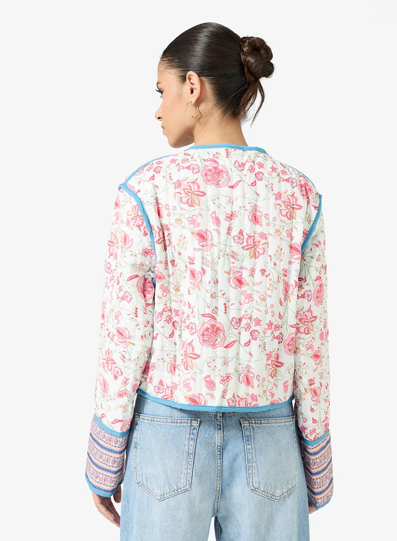 جينجر جاكيت مبطن بنقوش بيزلي مرقع - Image 2