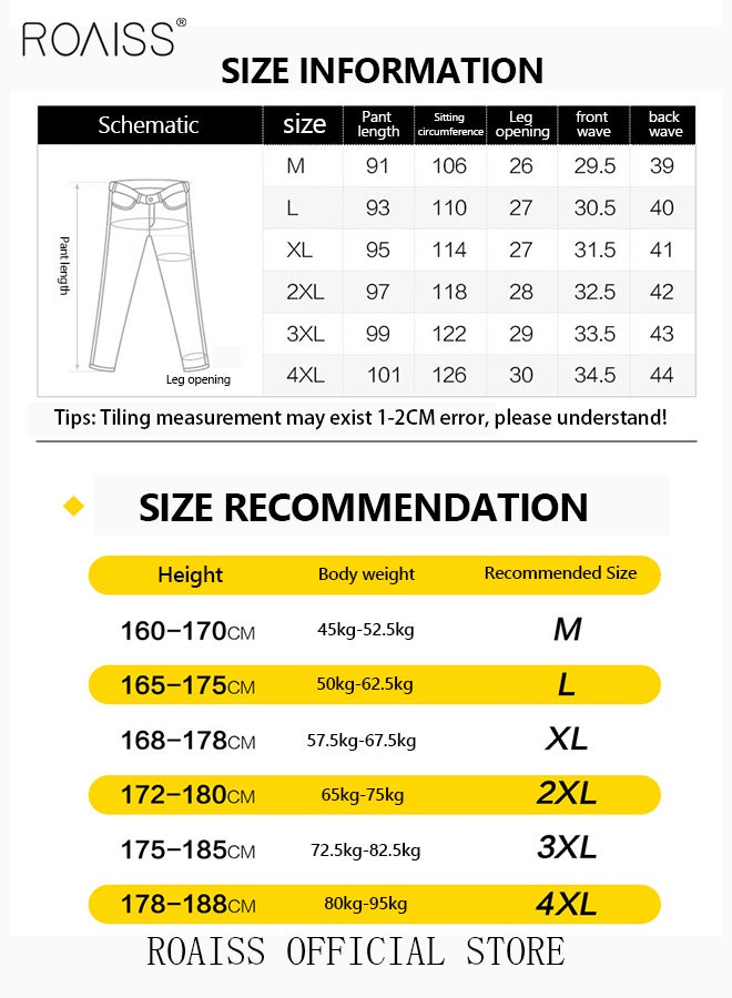roaiss Men's Cargo Pants Casual Pants with Elastic Drawstring Suitable for Various Body Types Simple and Trendy - Image 4