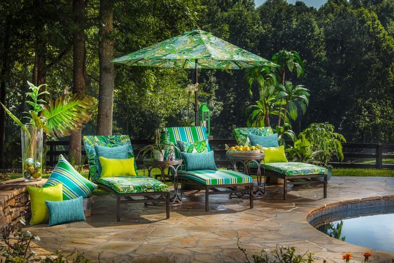 Pillow Perfect Pompeii Solid Indoor/Outdoor Lumbar Pillow Plush Fill, Weather and Fade Resistant, Lumbar - 11.5" x 18.5",, Green, 2 Count - Image 2