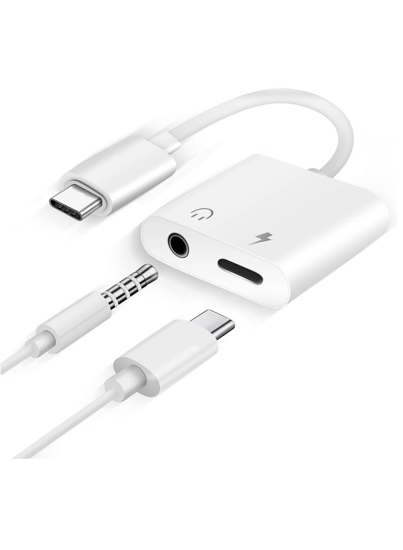 USB C to 3.5mm Headphone and Charger Adapter,Usb C Headphones Adapter Aux to Usb C Compatible with MacBook Pro, Ipad Pro, Huawei Mate ,Samsung OnePlus Pixel - Image 1